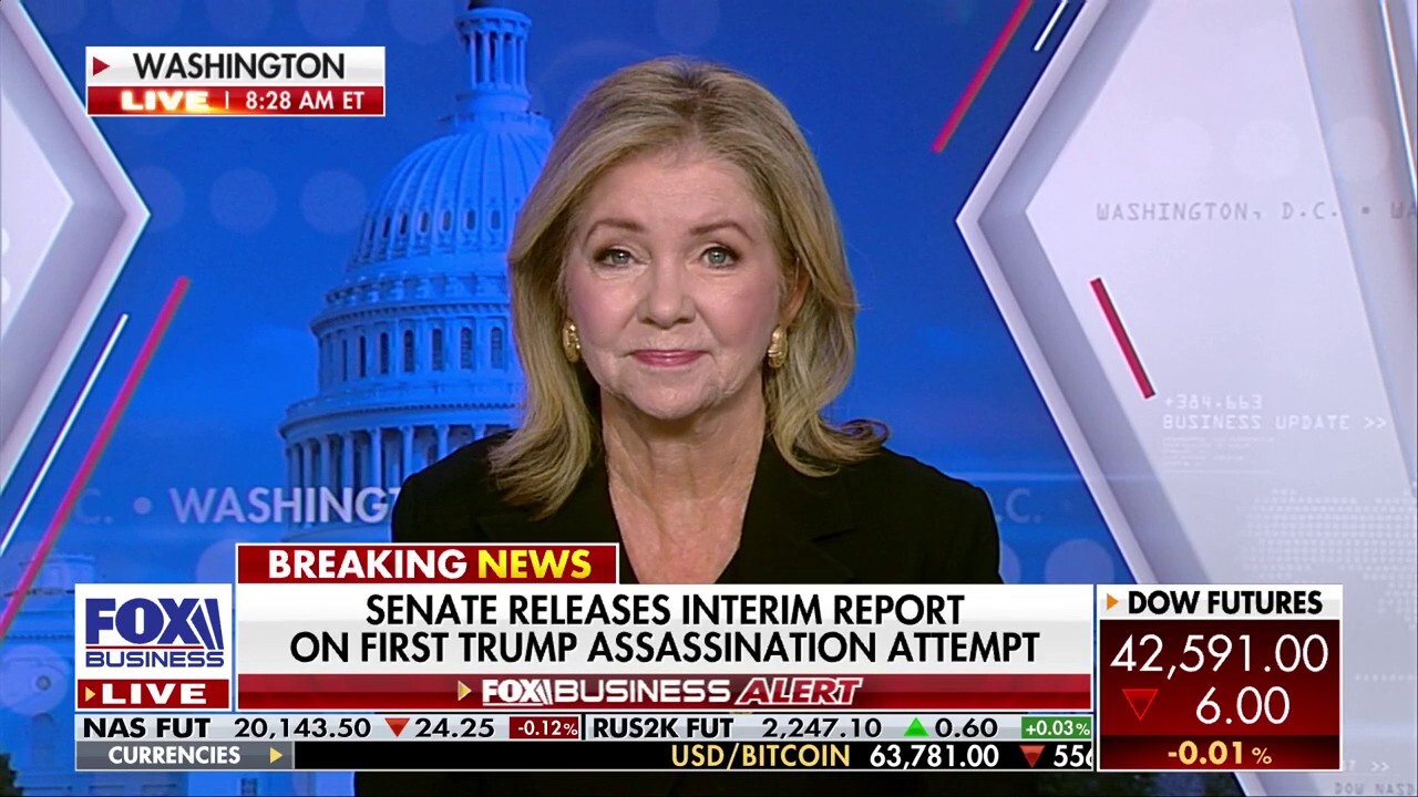 Sen. Marsha Blackburn, R-Tenn., weighs in on the Senate's interim report on the first Trump assassination attempt, contrasts Trump and Harris' economic plans and her investigation into claims of Google and Meta listening in on phone calls.