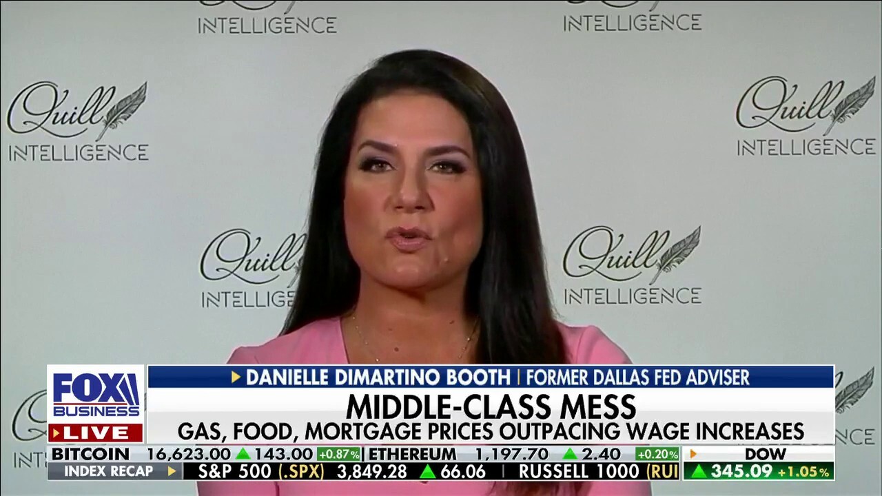 Former Dallas Fed Adviser Danielle DiMartino Booth discusses the impact of inflation on the middle class and how major expenses are outpacing wage increases on ‘Fox Business Tonight.’