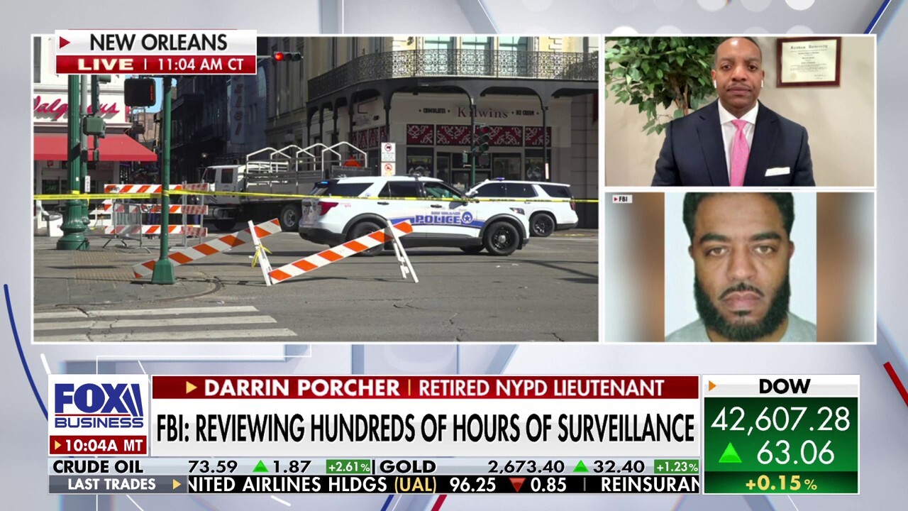 GRAPHIC CONTENT WARNING: Retired NYPD Lieutenant Darrin Porcher discusses the latest as authorities investigate the Bourbon Street attack and Tesla Cybertruck explosion on FOX Business Live. 