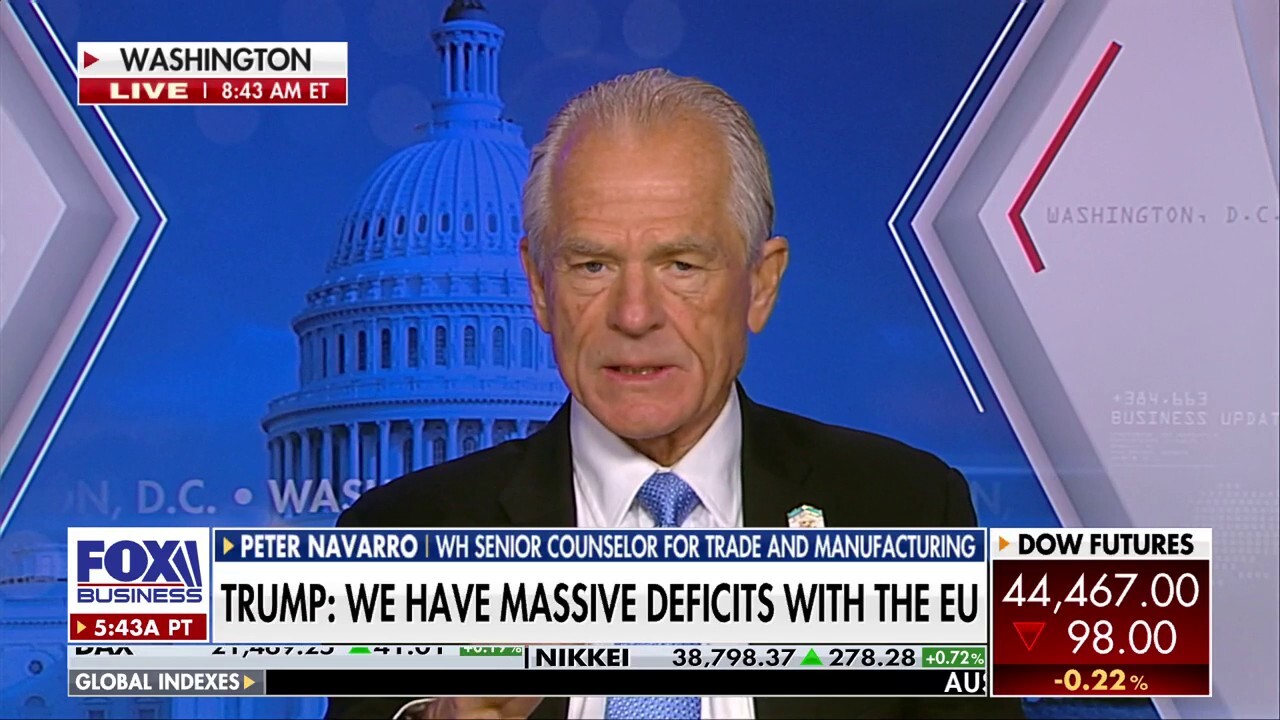 White House counselor for trade and manufacturing Peter Navarro talks President Donald Trump's tariff negotiations, spotlights the fentanyl drug war and China-U.S. relations.