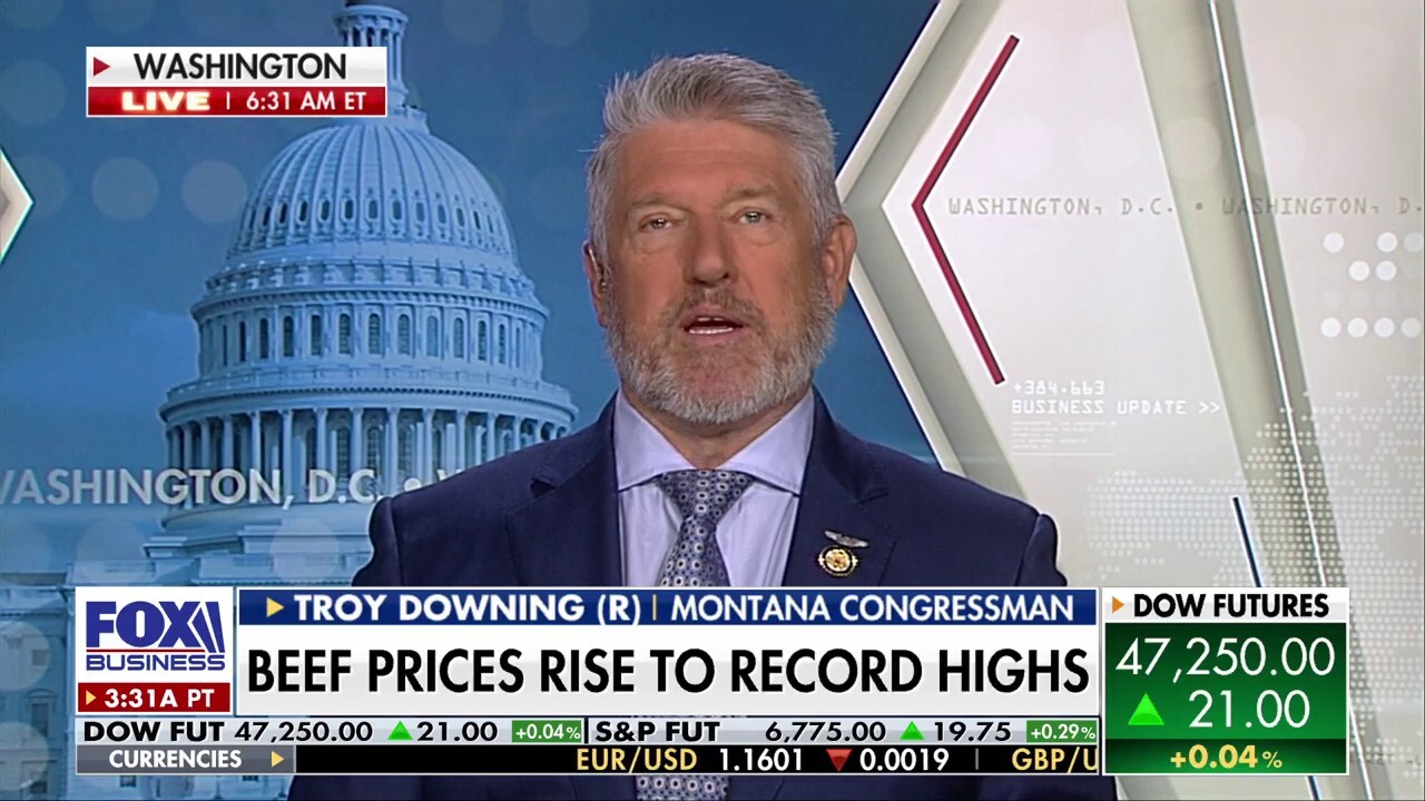 Congressman Troy Downing, R-Mont., joined ‘Mornings with Maria’ to discuss the shutdown’s economic toll, record-high beef prices and the president’s $2,000 relief plan amid growing fears of inflation and rising debt.