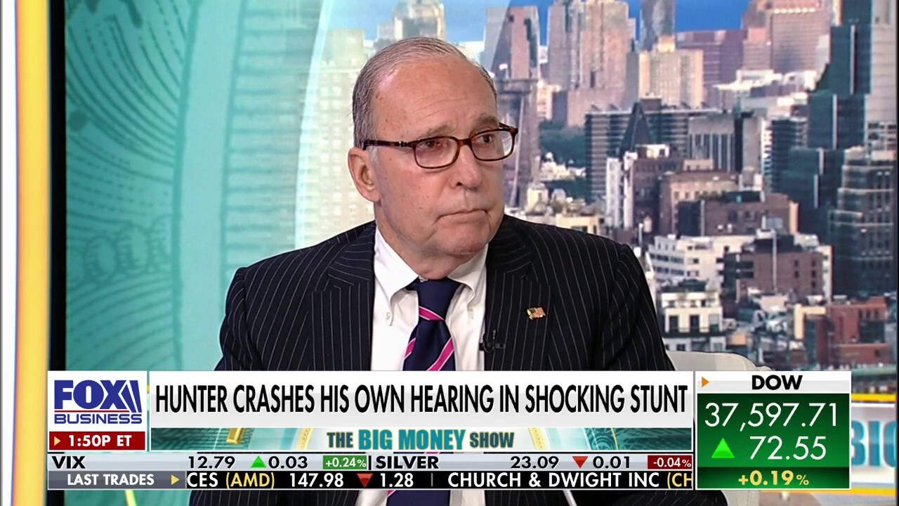 Hunter Biden’s unexpected appearance at his contempt hearing is ‘showboating’: Larry Kudlow