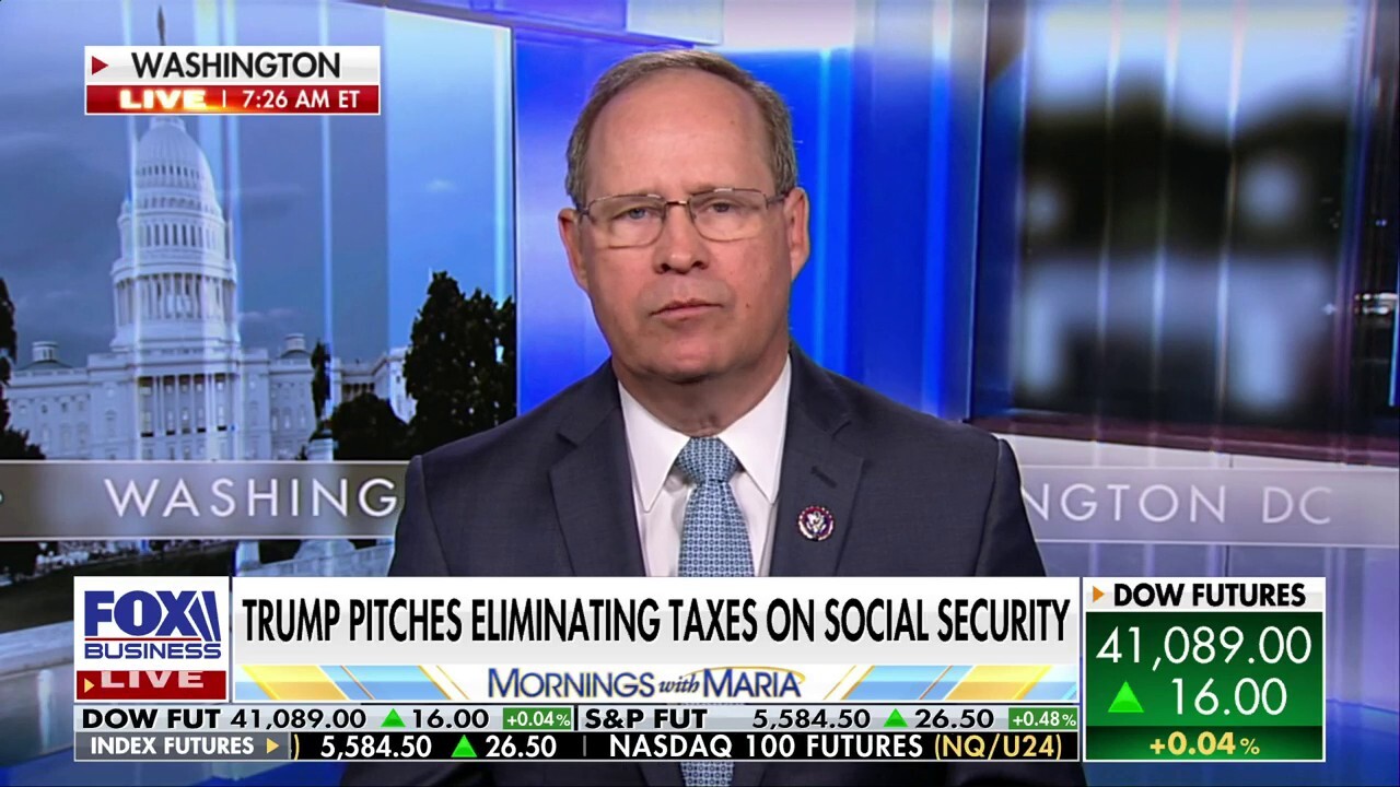 Rep. Greg Murphy, R-N.C., joins 'Mornings with Maria' to discuss Trump pitching the elimination of taxes on Social Security, government funding, as well as Kamala Harris' economic record and policy agenda.