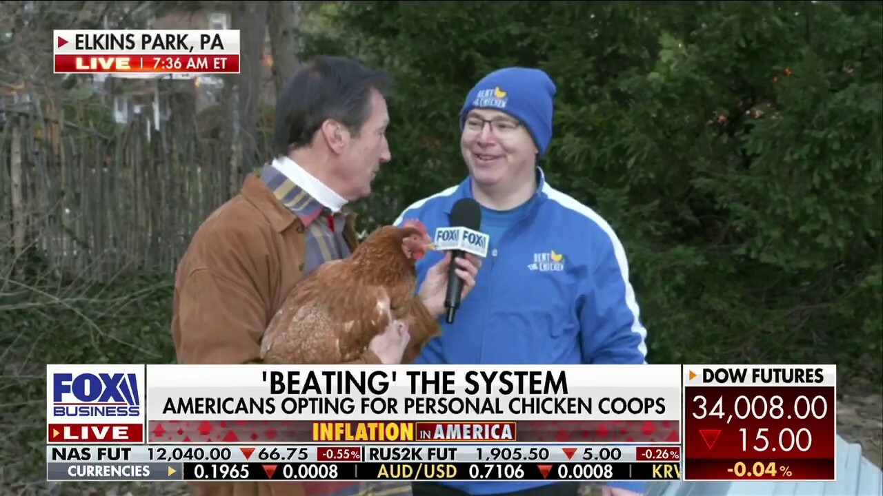 FOX Business' Jeff Flock has a chicken coop delivered to his home, a trending purchase Americans are making amid 'egg-flation.'