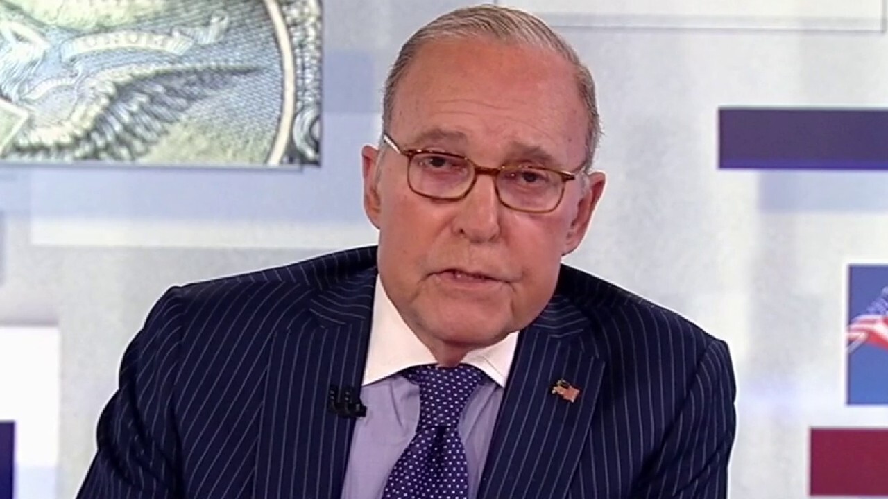 FOX Business host Larry Kudlow reacts to celebrations following the president-elect's victory on 'Kudlow.'