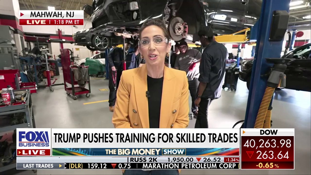 Gxstocks' Lauren Simonetti reports from a New Jersey trade school as the Trump administration makes a push for skilled trades.