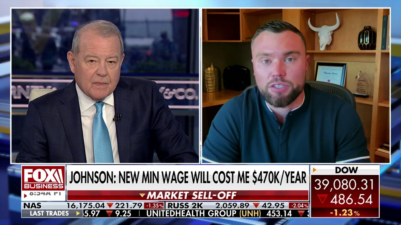 California franchise operator Alex Johnson estimates his 10 restaurant locations will be out $470,000 total due to the state's new minimum wage law.