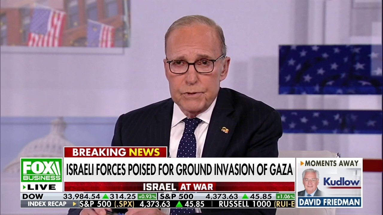 FOX Business host Larry Kudlow gives his take on President Biden's response to the war in Israel on 'Kudlow.'