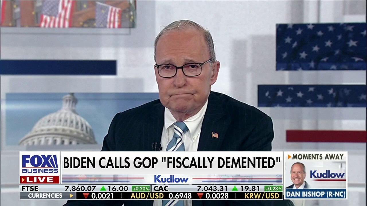 FOX Business host Larry Kudlow calls out President Biden over his lack of reducing spending and for slamming tax cuts on 'Kudlow.'