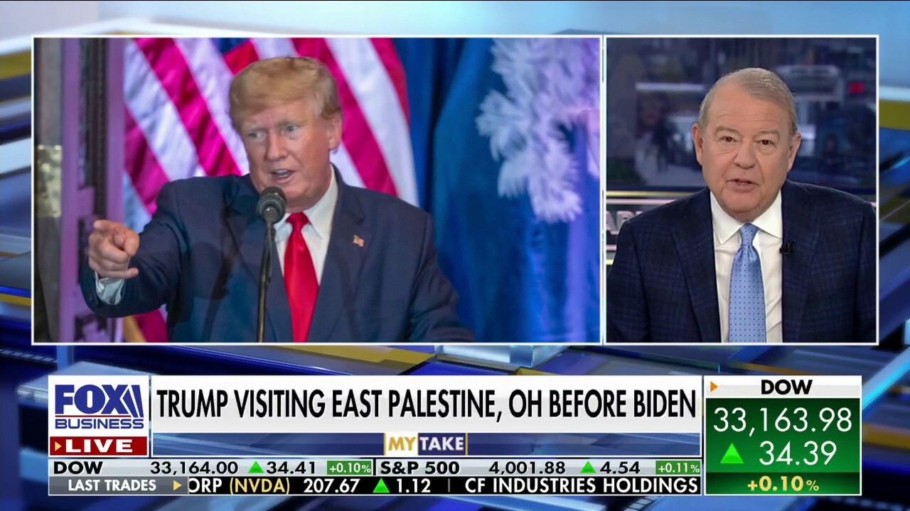 FOX Business host Stuart Varney argues Trump's East Palestine visit is a 'major campaign event.'