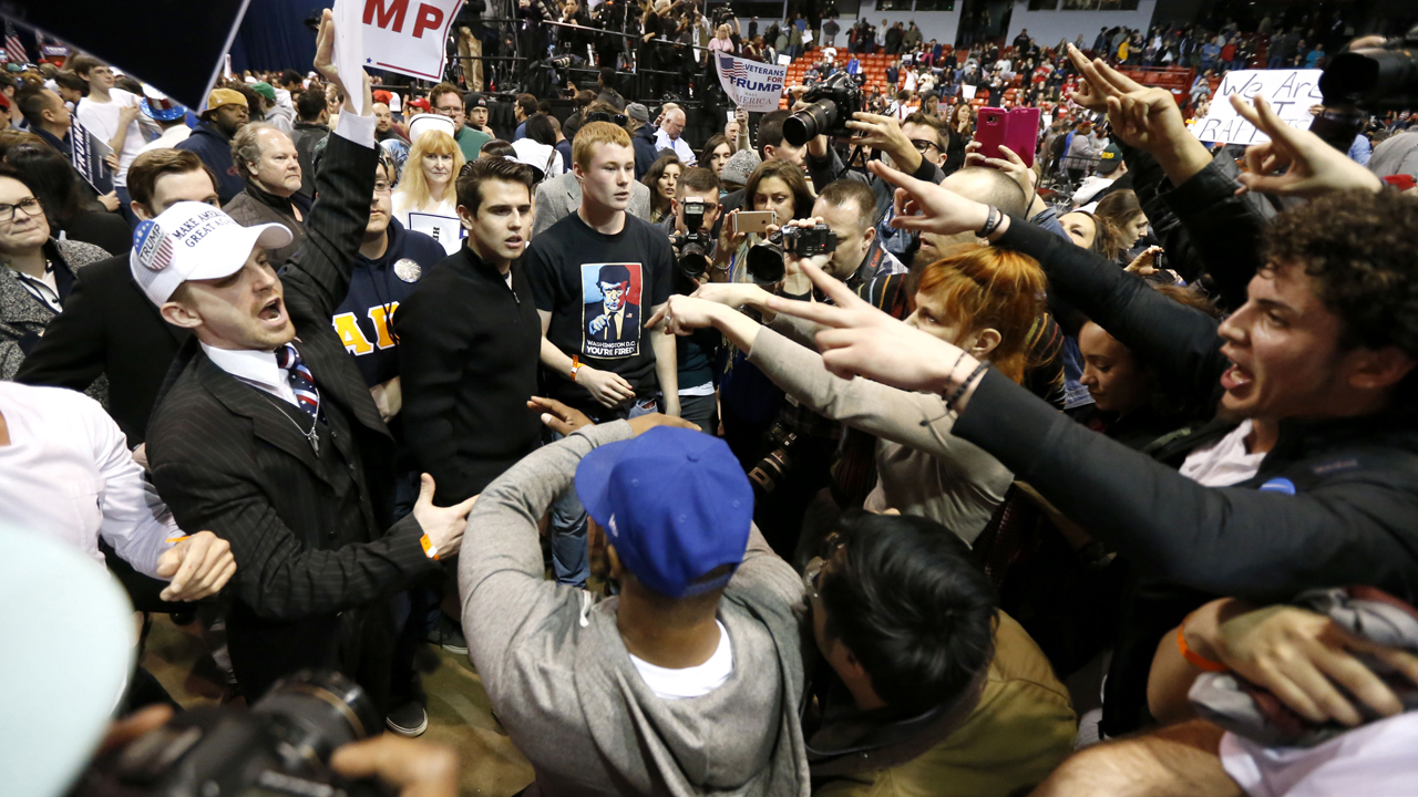 Protesters force cancellation of Trump rally in Chicago