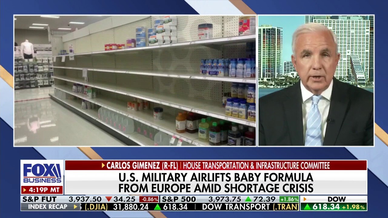 House Homeland Security Committee member Carlos Gimenez addresses the baby formula shortage on ‘The Evening Edit.’