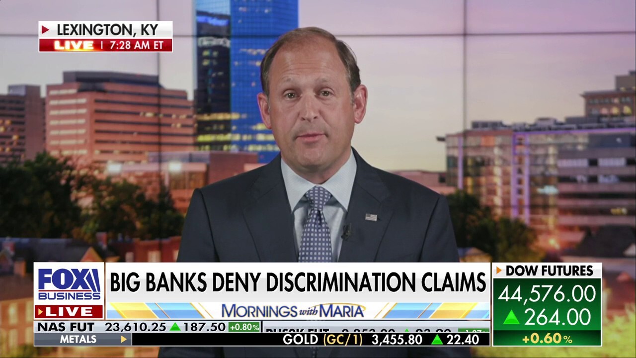 Rep. Andy Barr, R-Ky., discusses President Donald Trump's executive order to stop banking discrimination, his potential meeting with Russia's Vladimir Putin and Intel CEO Lip-Bu Tan's China ties on 'Mornings with Maria.'