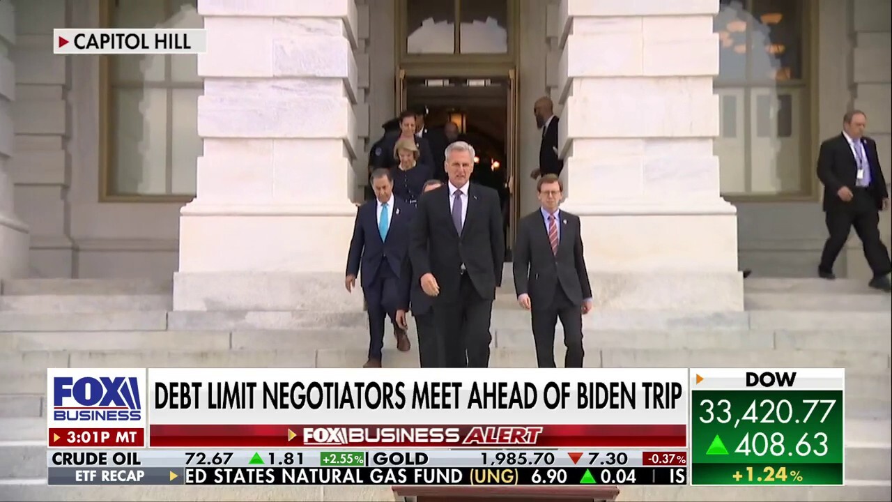 Negotiators meet over debt ceiling fight ahead of Biden trip