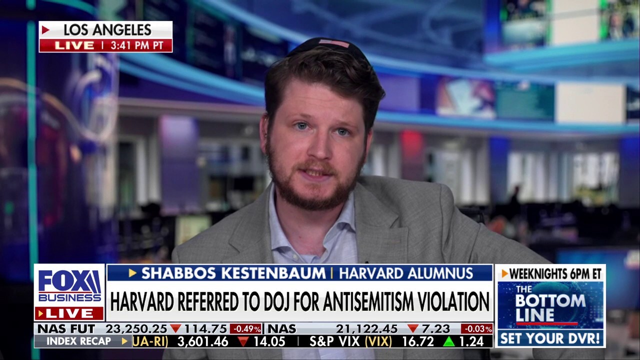 Harvard Alumnus Shabbos Kestenbaum discusses the college being referred to the DOJ for an antisemitism violation on 'The Bottom Line.'
