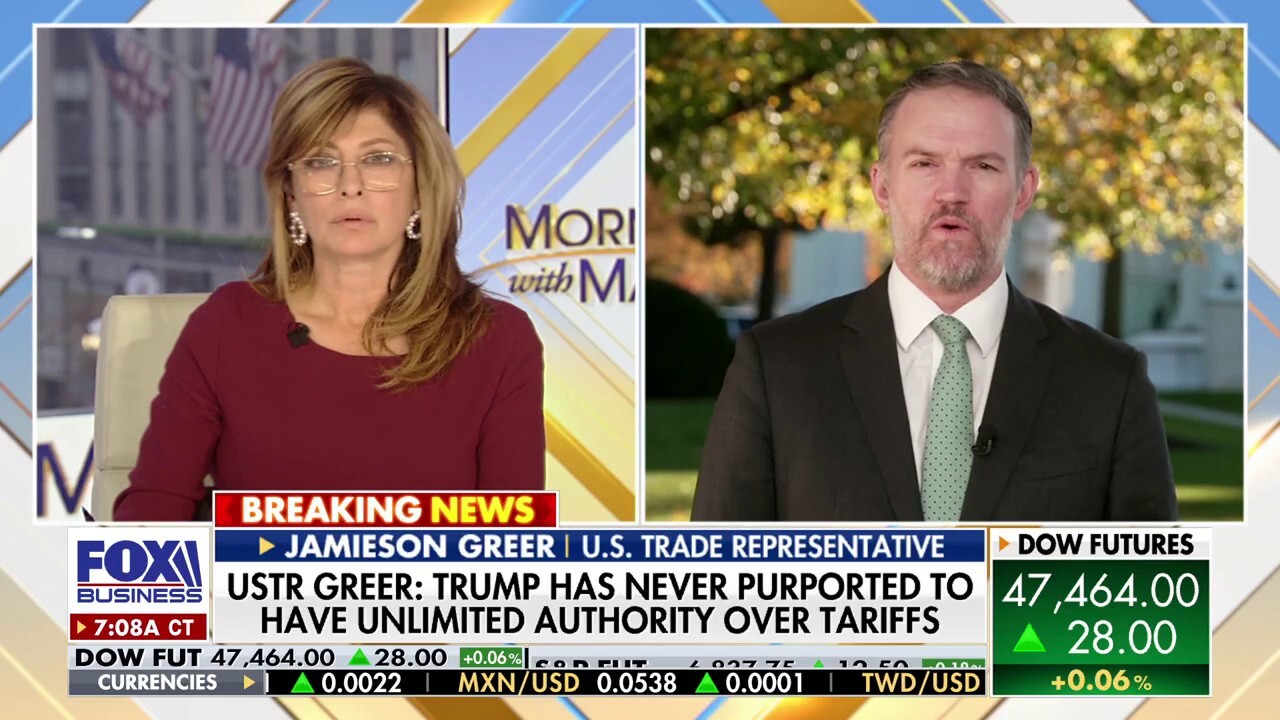 U.S. Trade Representative Jamieson Greer joins ‘Mornings with Maria’ to discuss the Supreme Court tariff showdown, potential $200B fallout and new progress in U.S.-China trade relations.