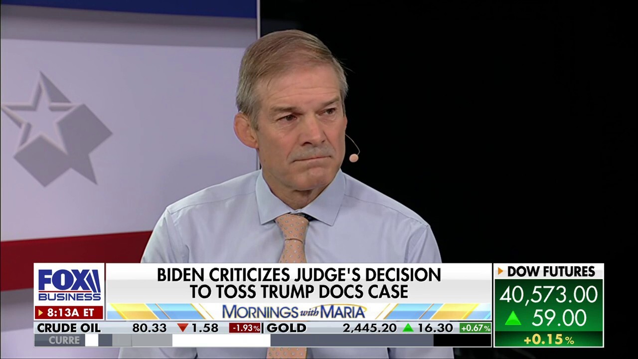 Jim Jordan calls out Dems for criticizing Florida judge who dismissed Trump case