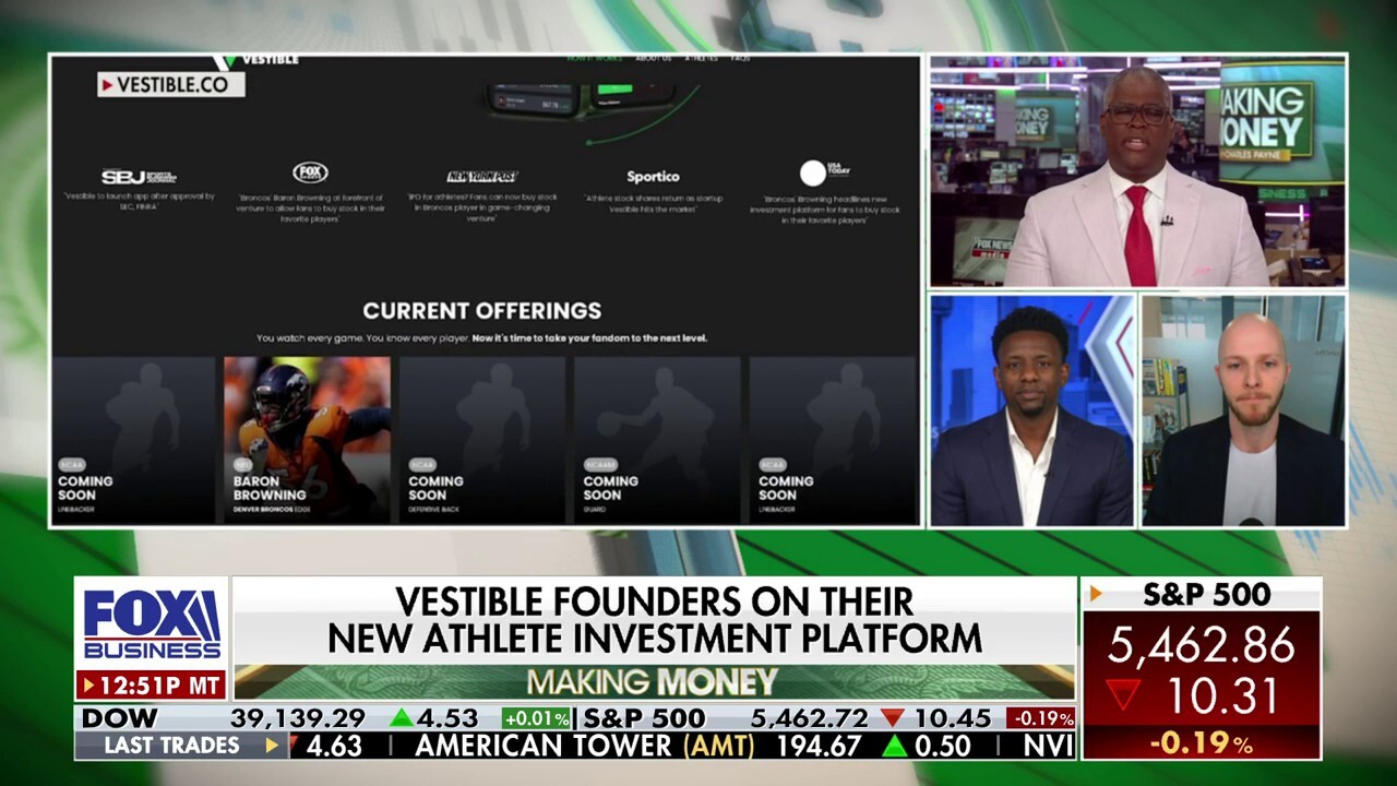 Vestible co-founders Parker Graham and Yves Batoba discuss their 'first-of-its-kind' platform that allows fans to invest in athletes' earnings on 'Making Money.'