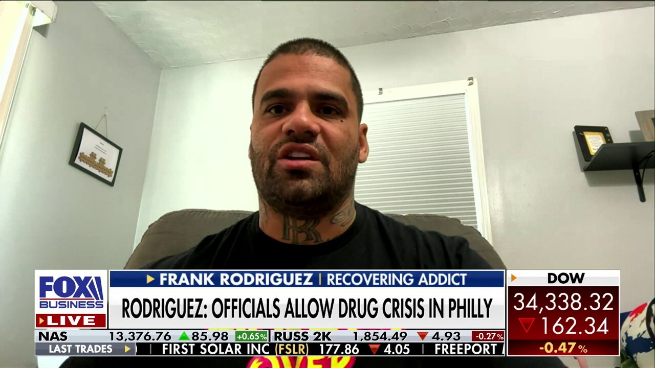 Philadelphia business owner and recovered addict Frank Rodriguez argues the city's drug and homeless problems are 'encouraged' by local politicians.