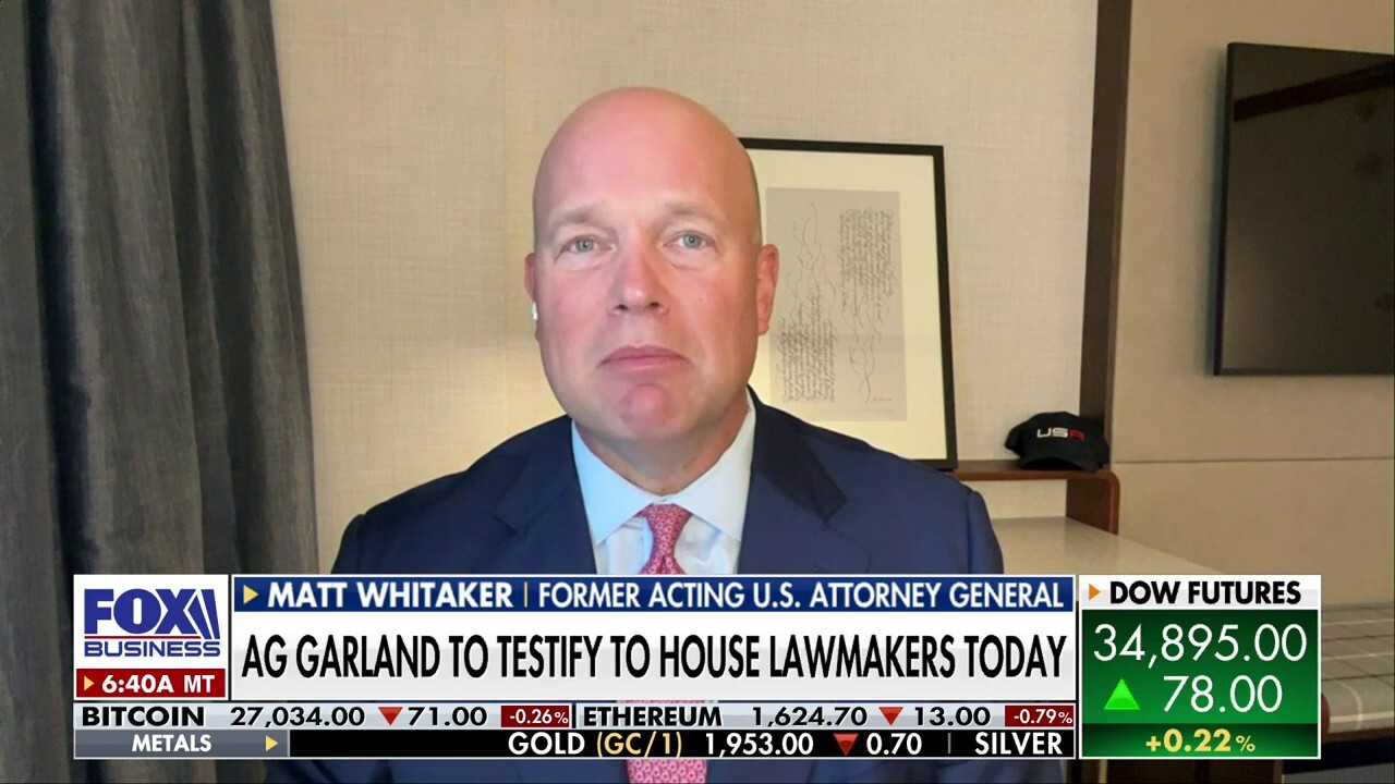 Former AG Matt Whitaker on Merrick Garland's House testimony: 'I don't think we're going to get much'