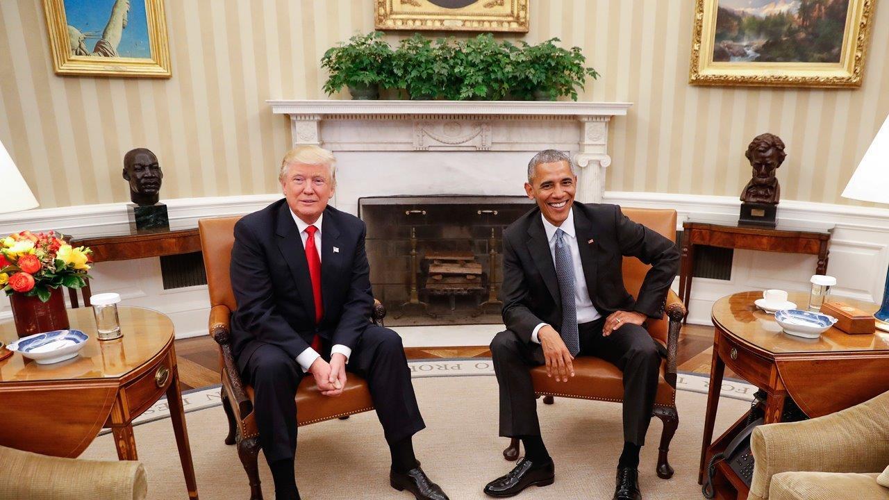 The transfer of power from Obama to Trump