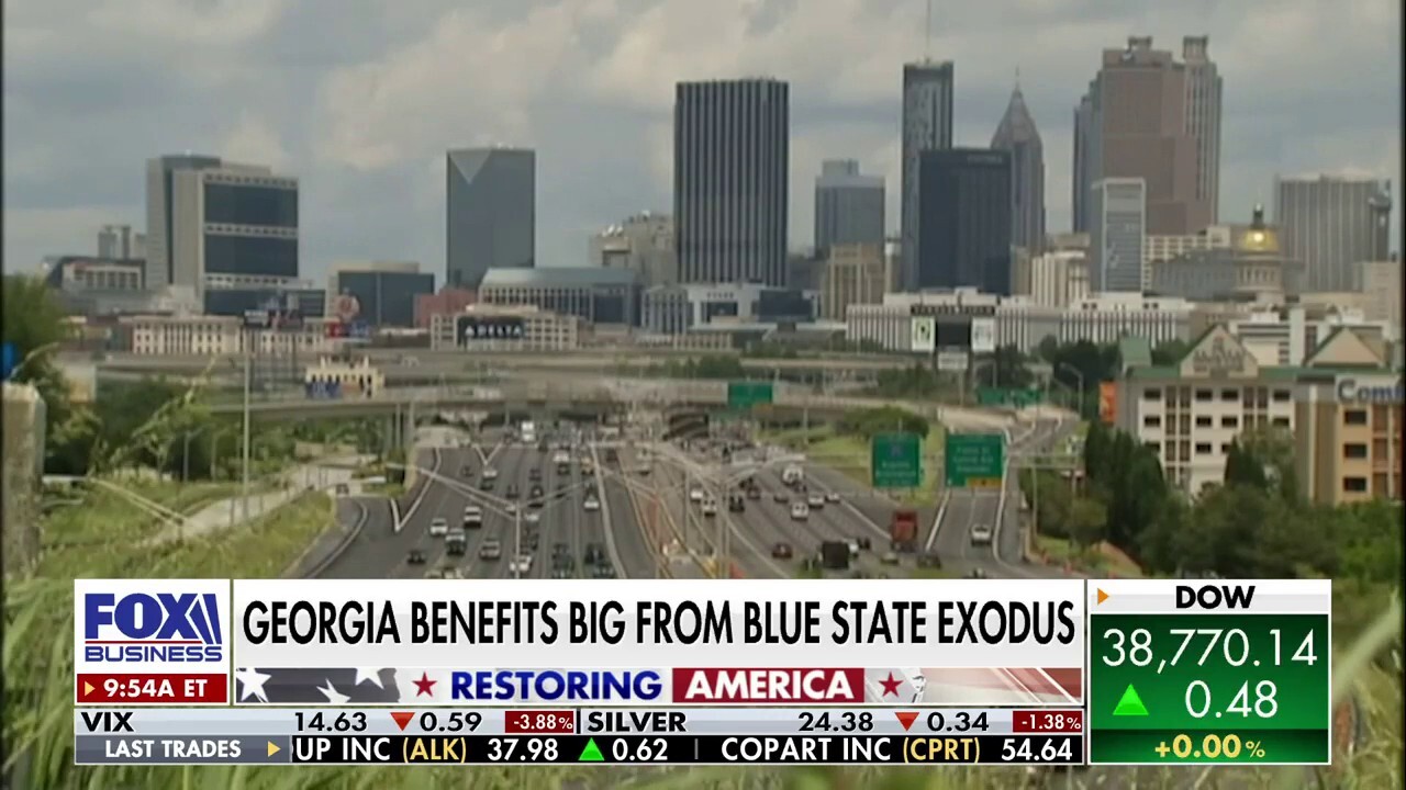 FOX Business’ Madison Alworth reports on how Georgia is benefitting from more Americans leaving blue states like California.