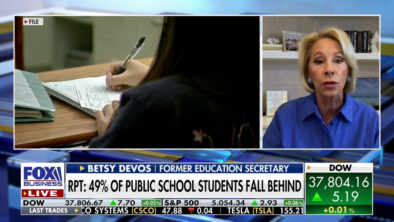 Former Education Secretary Betsy DeVos says the failure of the public education system should be a top election issue on "Varney & Co."