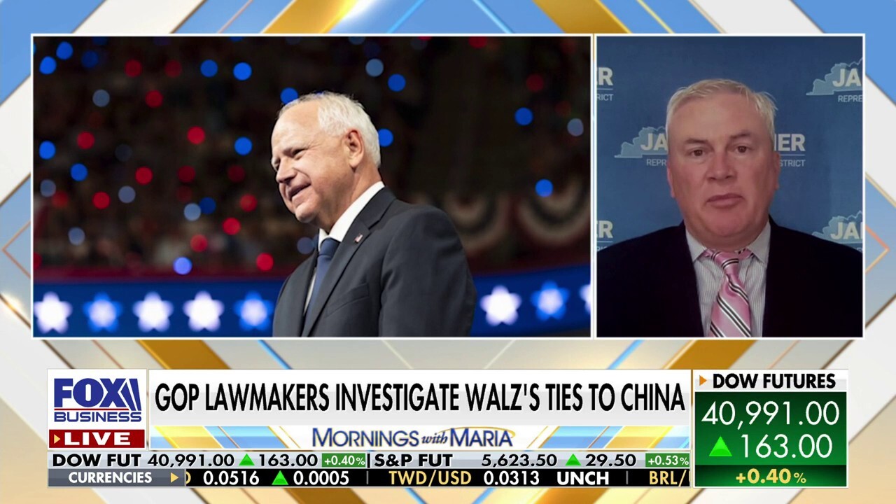 I can't think of anyone in Congress, government that has a closer personal relationship with China than Walz: Rep. James Comer