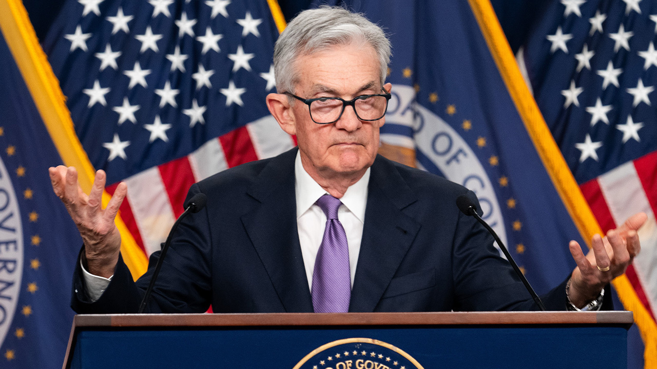 Powell participates in a discussion at the Economic Club of Washington, D.C.