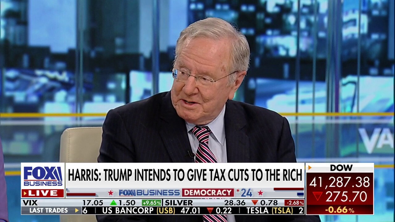 Steve Forbes, chairman and editor-in-chief of Forbes, reacts to Vice President Harris claims about Trumps economy and Nippons proposed takeover of U.S. Steel.