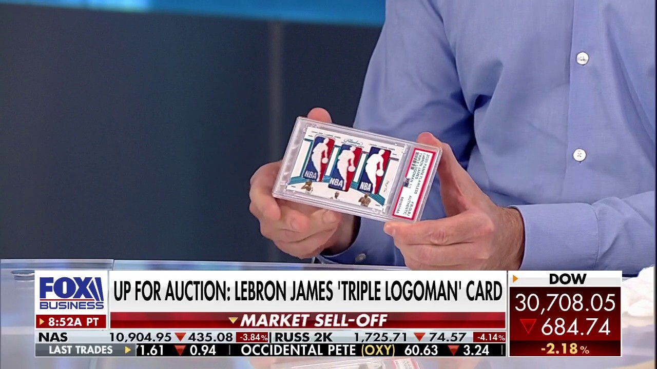 LeBron James Triple Logoman: Latest auction updates, bids, price on Goldin  Co - DraftKings Network