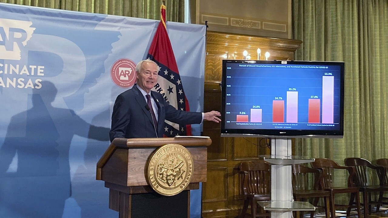 Gov. Asa Hutchinson, R-Ark., on rising omicron cases in his state, Biden claiming the solution to the virus is at the state level and Florida Gov. Ron DeSantis' handling of COVID testing.