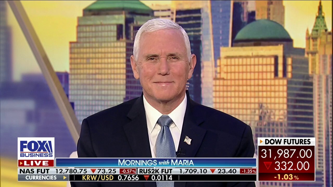 Former U.S. Vice President Mike Pence discusses the Biden administration, the 2024 election, economic and national security concerns in a wide-ranging interview on 'Mornings with Maria.'