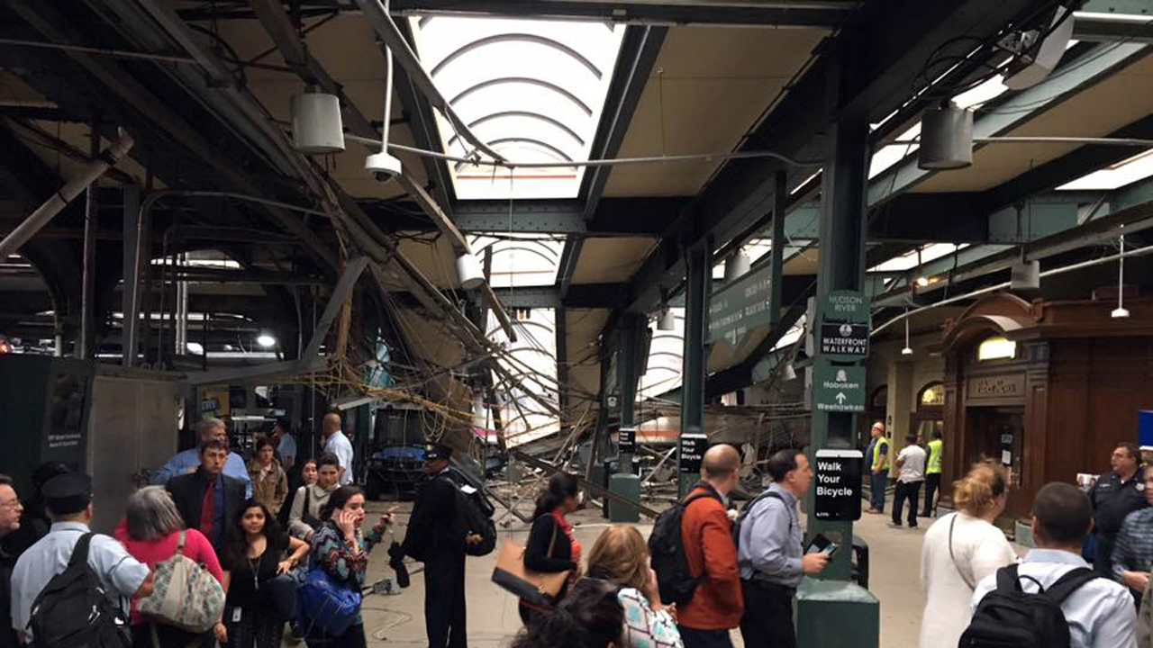 NJ Transit train crash witness describes the chaotic scene
