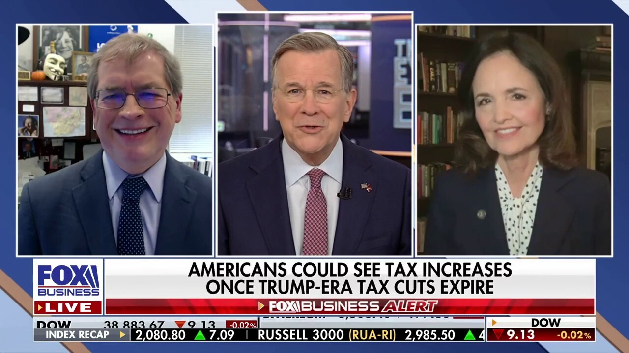 Judy Shelton and Grover Norquist discuss the amount of U.S. debt under President Biden and the impending increase in taxes after Trump-era tax cuts expire on ‘The Evening Edit.’
