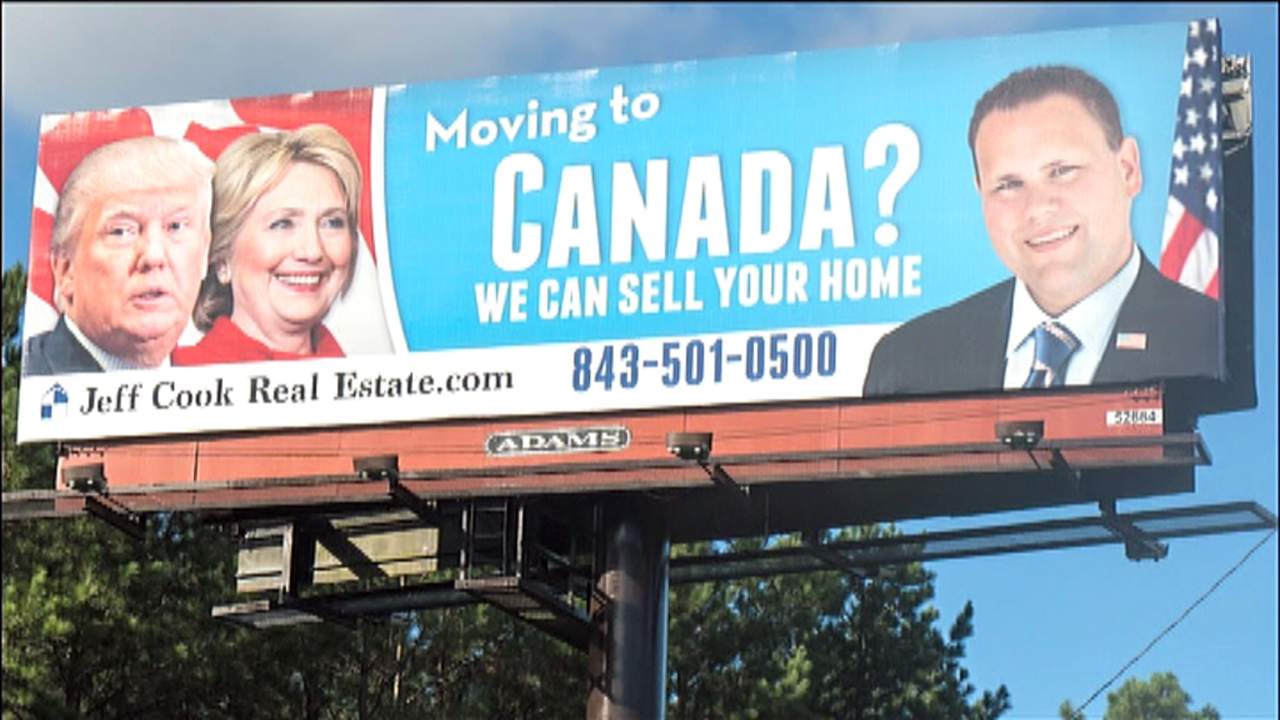 Real estate agent aims to capitalize on angry, Canada-bound voters