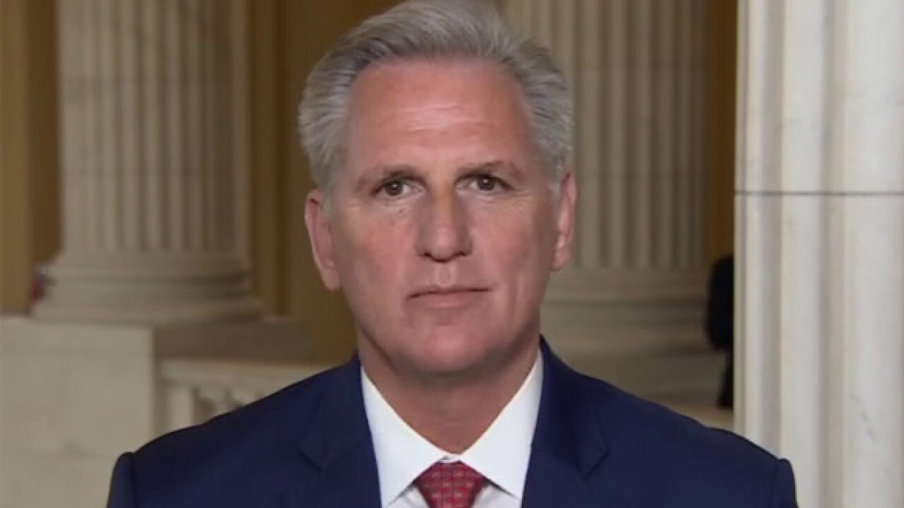 House Minority Leader Kevin McCarthy blasts Democrats for going after working Americans to pay for massive spending bill on ‘Kudlow.’