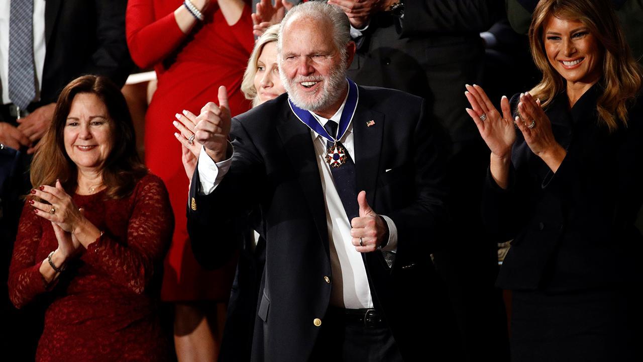 Melania Trump presents Rush Limbaugh with Medal of Freedom at State of the Union 