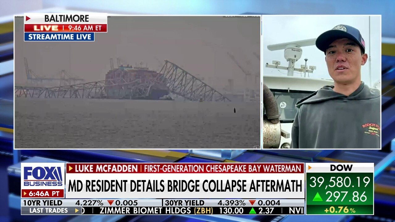 Baltimore bridge aftermath looks 'surreal, something out of a movie': Luke McFadden