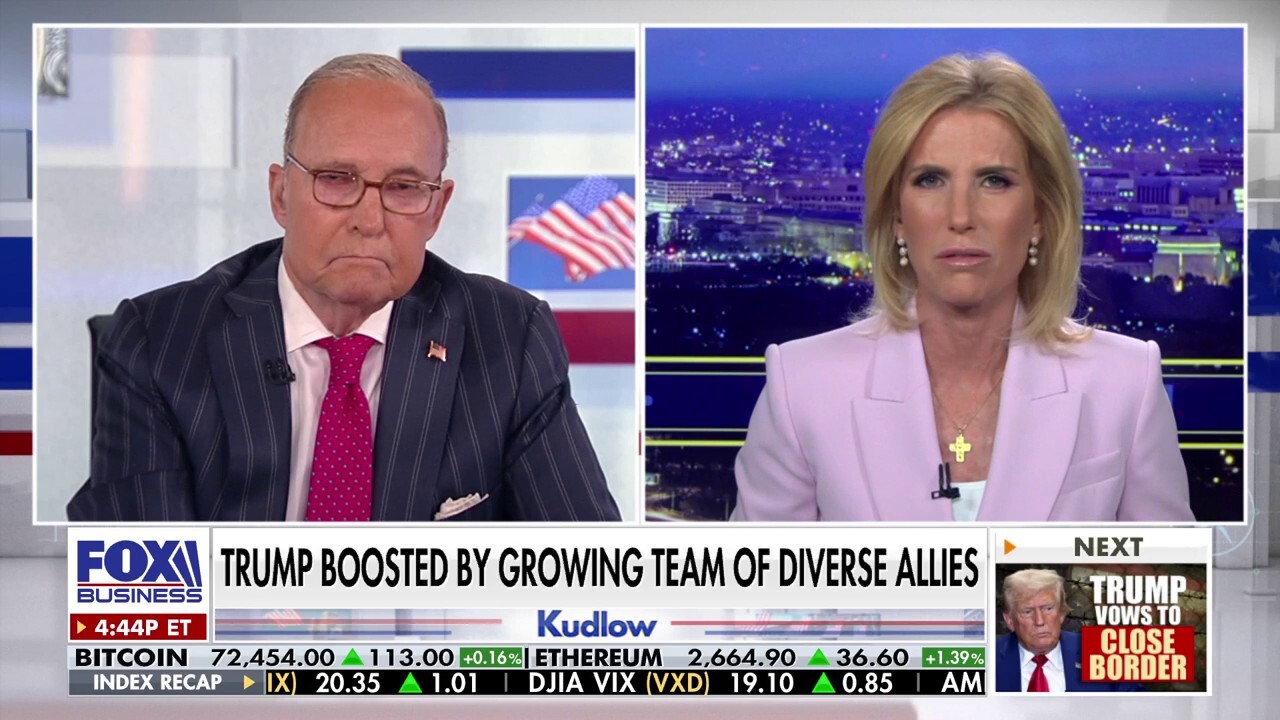 Fox News host Laura Ingraham discusses the Harris-Walz campaign strategy on 'Kudlow.'