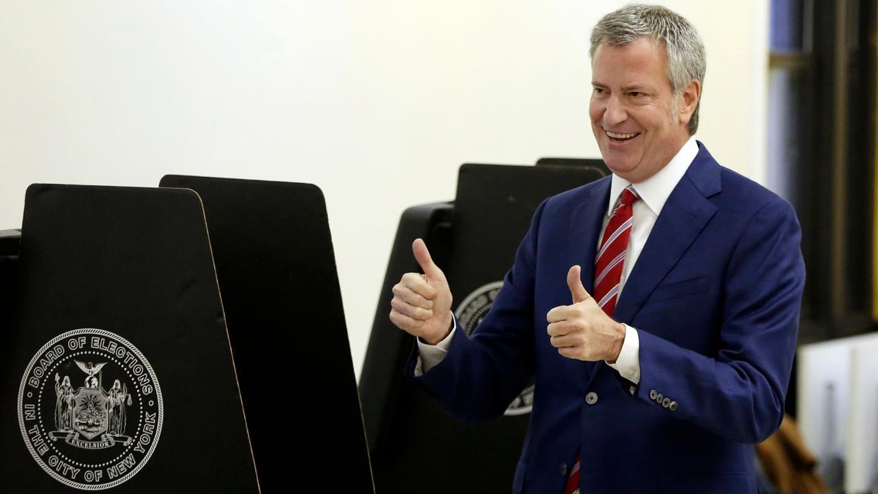 Re-election of NYC Mayor de Blasio likely as voters head to polls 