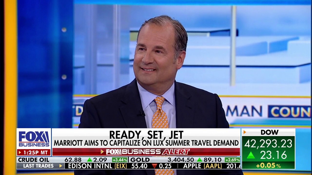Marriott International President and CEO Anthony Capuano unpacks the hotel's bookings amid tariff concerns on 'The Claman Countdown.'