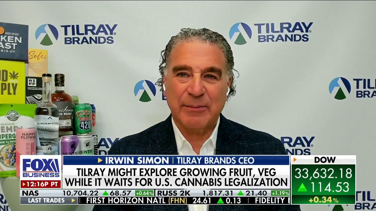 Tilray Brands CEO Irwin Simon explains why the medical cannabis producer may move into fruit and vegetables while it waits for legalization in the U.S. on 'The Claman Countdown.'