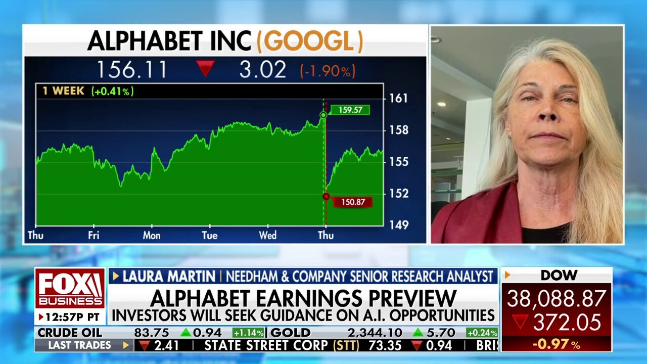 Needham & Company senior research analyst Laura Martin previews Alphabet's first-quarter earnings report on 'The Claman Countdown.'