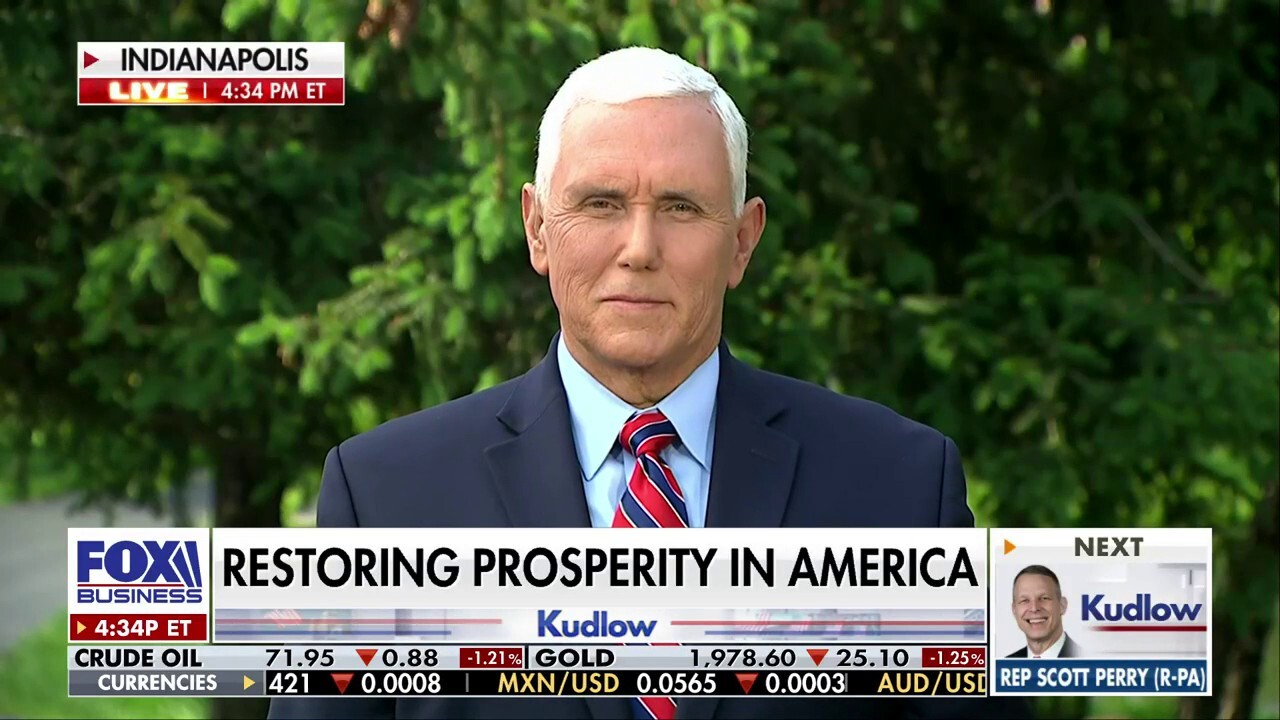 Former Vice President Mike Pence weighs in on how to restore American prosperity on 'Kudlow.'