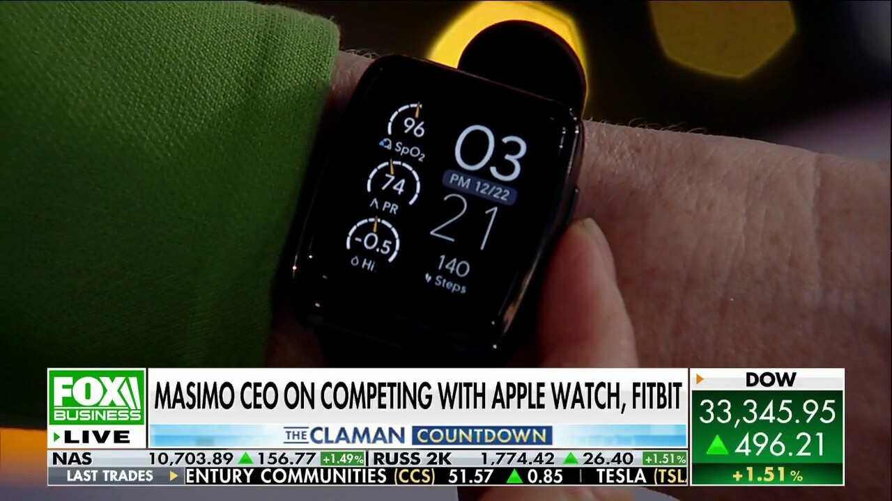 Masimo CEO Joe Kiani explains how the medical device maker plans to take on the Apple Watch on 'The Claman Countdown.'