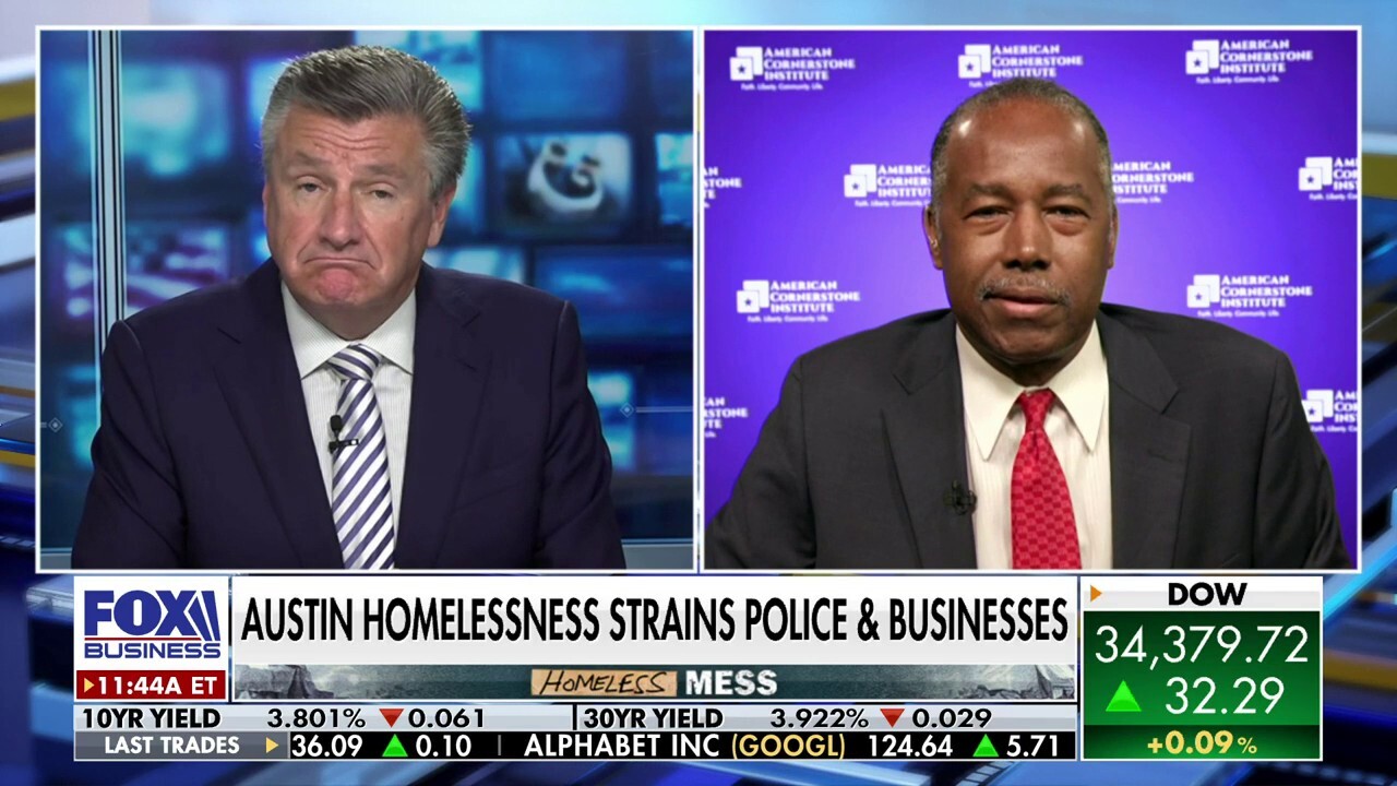 Former Housing and Urban Development Secretary Dr. Ben Carson joined ‘Varney & Co.’ to discuss recent reports that Austin, Texas’ homeless problem is starting to strain local police and businesses.