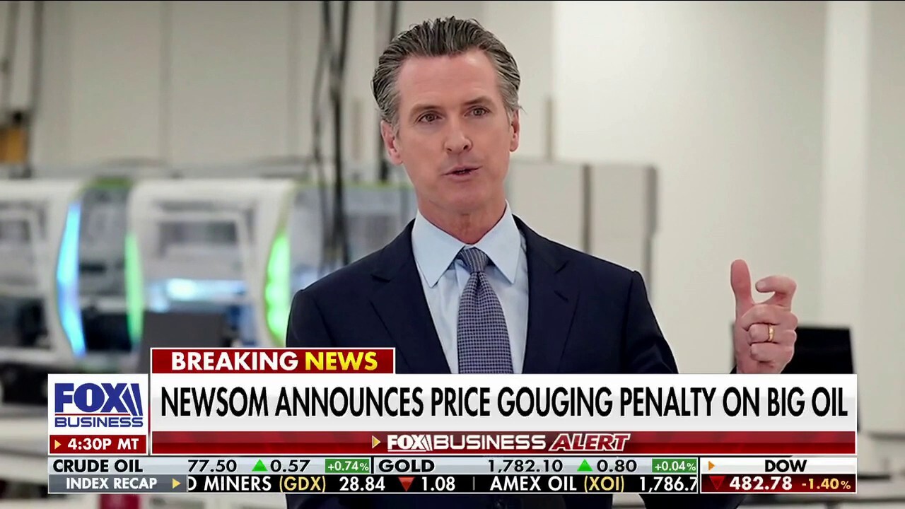 Former investment banker Carol Roth analyzes California Gov. Gavin Newsom announcing his plan to penalize oil companies for big profits on 'The Evening Edit.'