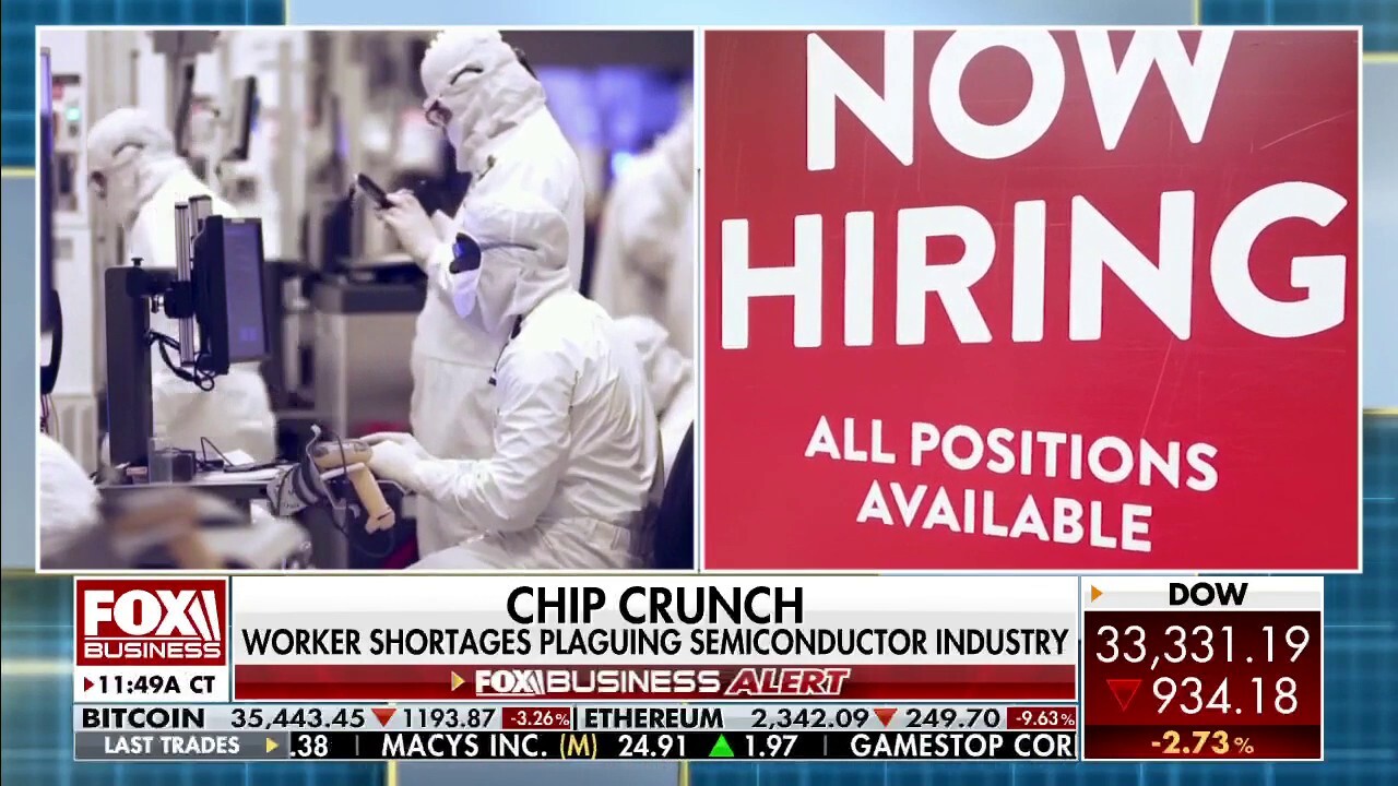 FOX Business' Lydia Hu discusses a new report that shows a lack of workers could plague the semiconductor industry.