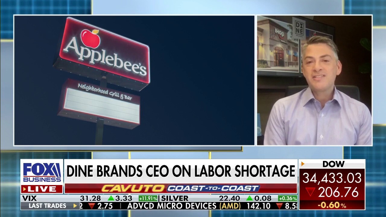 Dine Brands CEO John Peyton says Americans are returning to restaurants, but the labor shortage is 'unchanged.'